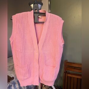 Vintage 70’s Northern Isles pink Women's Sweater Vest size medium